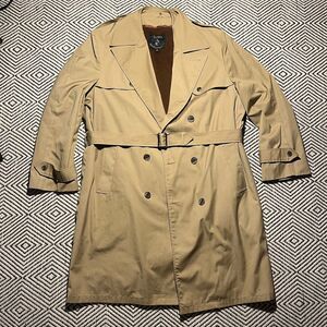 Vintage Botany 500 Tan Khaki Button Trench Removable Insulated Liner Men Size 44